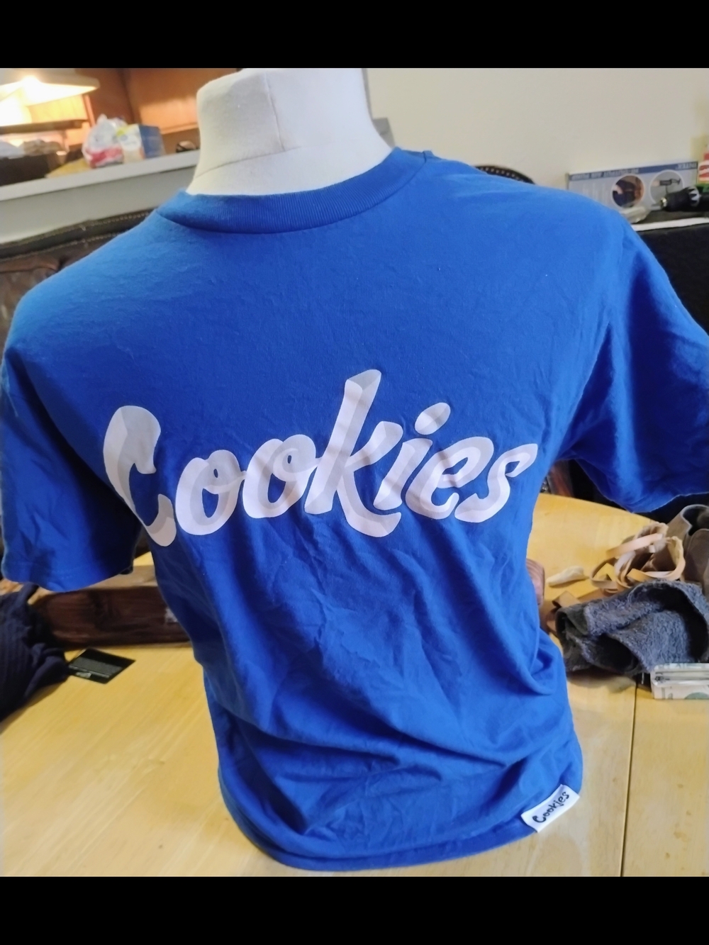 Kids Blue 'Cookies' Logo Short Sleeve Tee